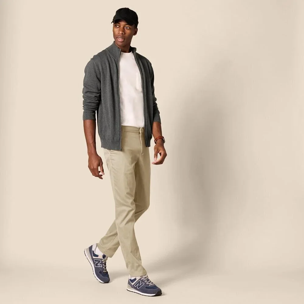 Men's Slim-Fit Wrinkle-Resistant Flat-Front Stretch Chino Pant